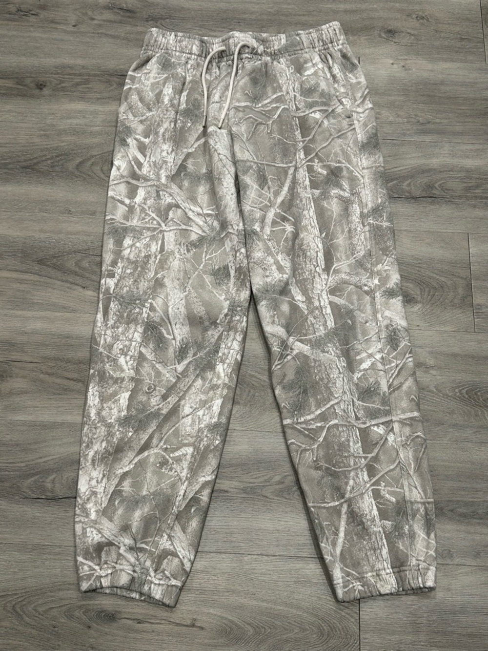 Abercrombie & Fitch Cream Fleece-Lined Sweatpants